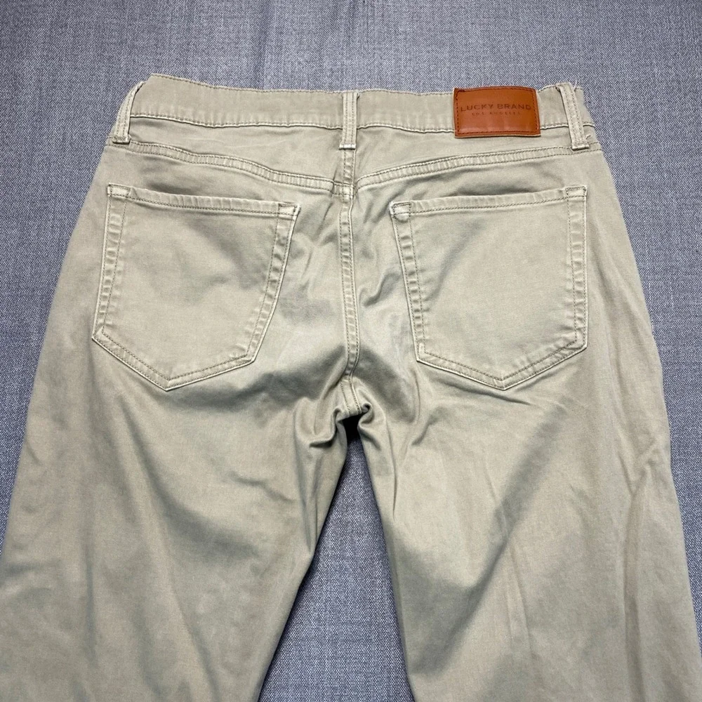 Lucky Brand 121 Slim Straight Khaki Chino Pants Mens 31x32 Tan Five Pocket